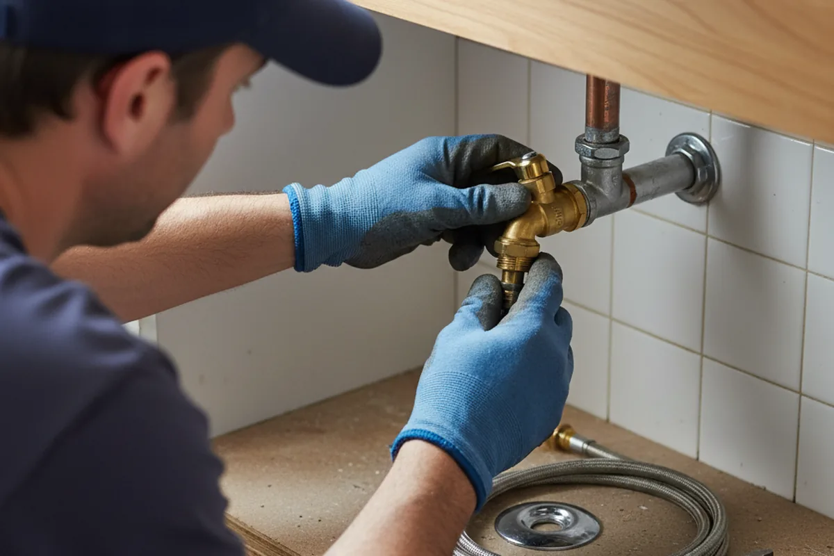 Shutoff valve and fitting work during Emergency Plumbing in Linn Grove